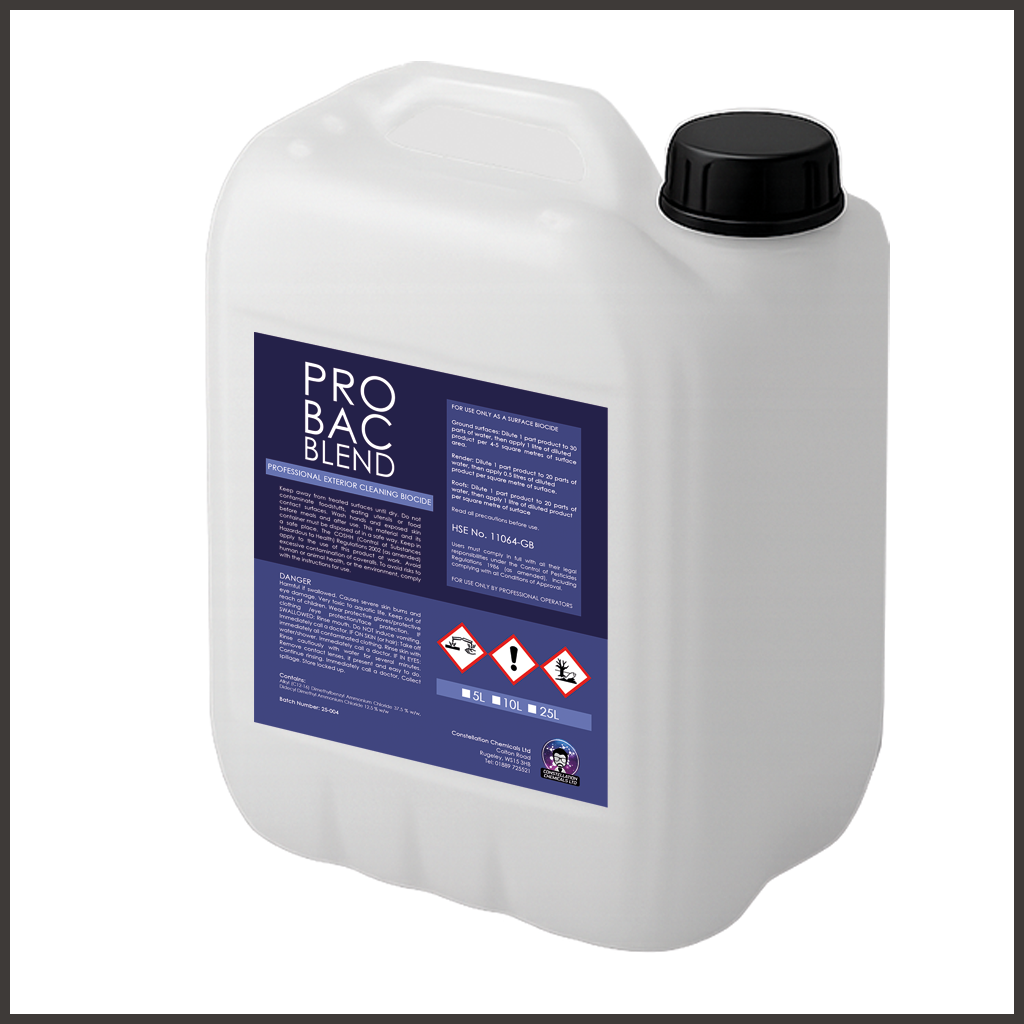 PRO BAC BLEND – Professional Roof Cleaning Biocide (COPR Approved)